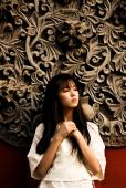 夕阳下气质美女唯美图