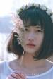 花环少女海边白裙飘飘