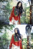 长发美女森林清纯图