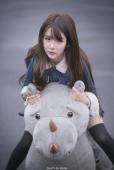 游乐园甜美清纯少女