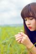 黑裙女子夏日小清新