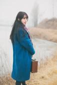 冬日暖阳下小清新美女