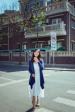 暖阳下的长裙少女迷人图
